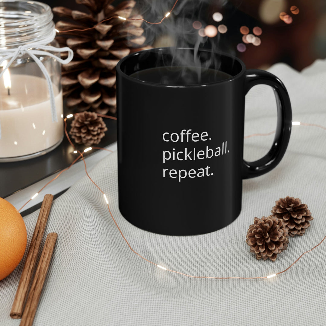 Coffee Pickleball Repeat - Coffee Mug - The Pickleball Gift Store