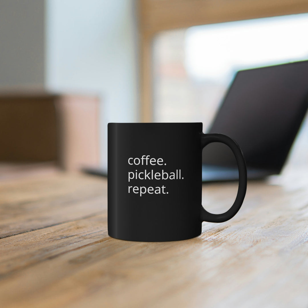 Coffee Pickleball Repeat - Coffee Mug - The Pickleball Gift Store