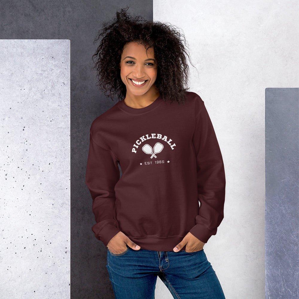 Cross Paddle - Unisex Crew Neck Sweatshirt - The Pickleball Gift Store