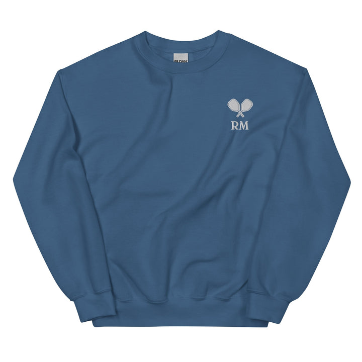 Monogram Crewneck - Embroidered Unisex Sweatshirt - The Pickleball Gift Store