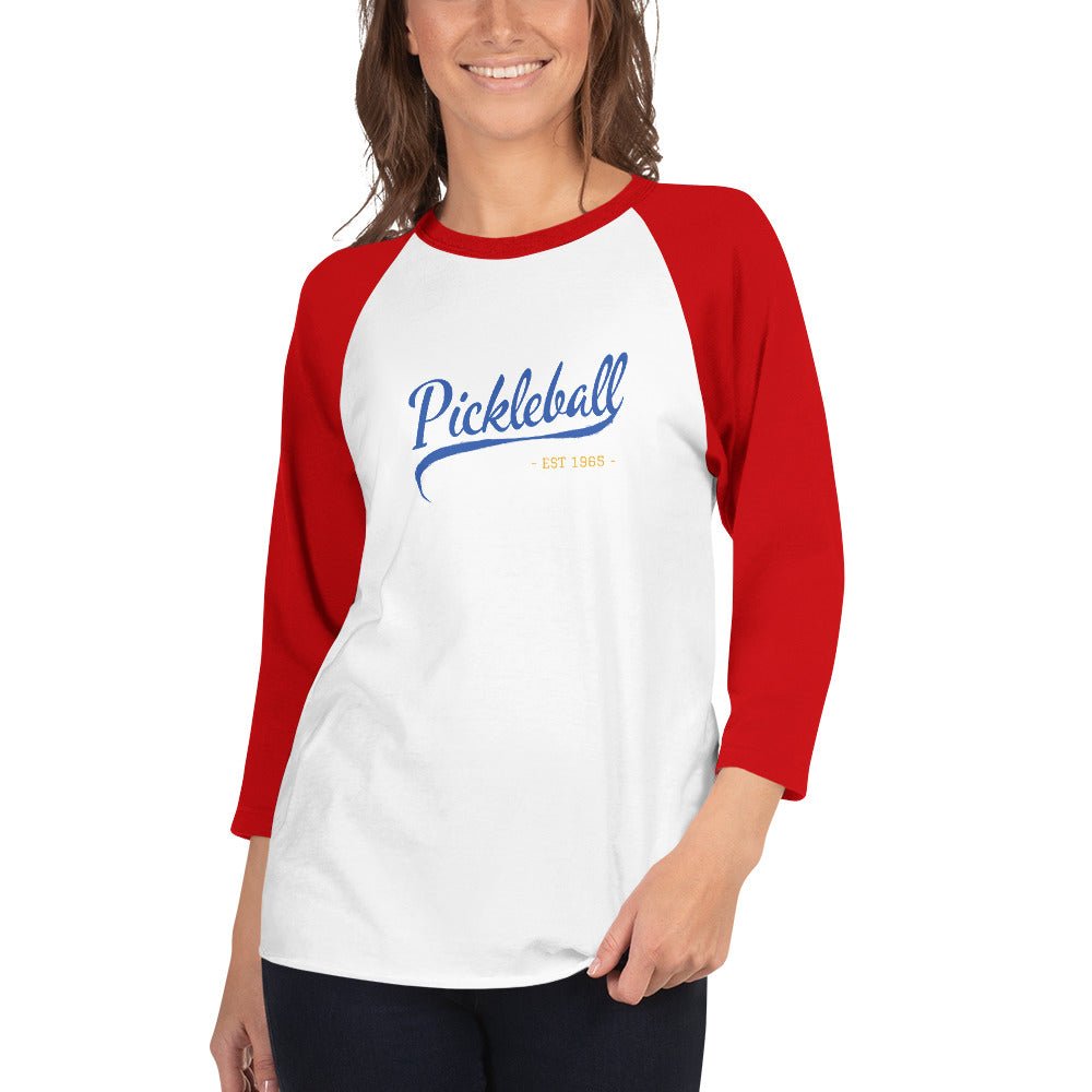 Pickleball Est. 1965 - Baseball Tee - The Pickleball Gift Store