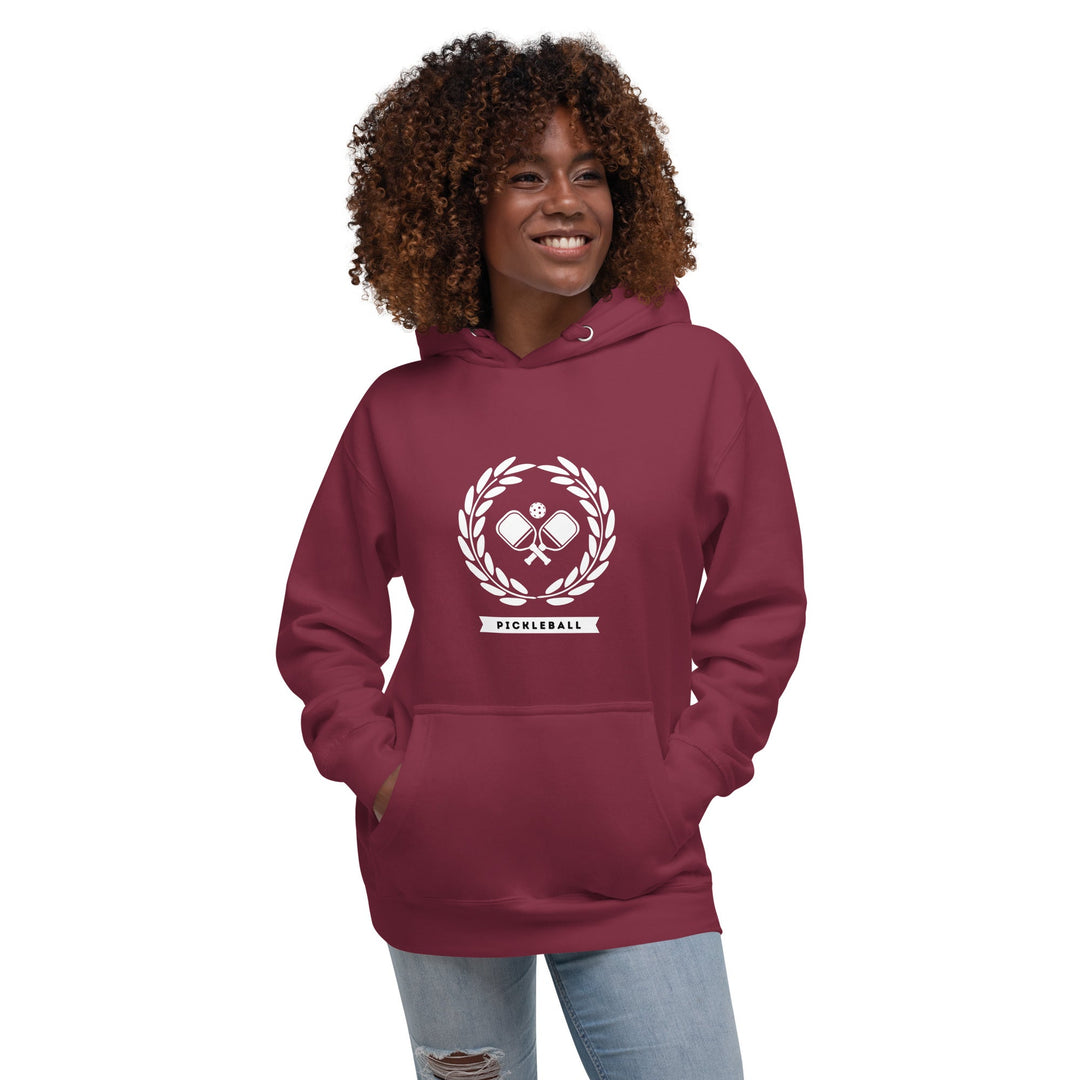 Pickleball Wreath - Unisex Hoodie - The Pickleball Gift Store