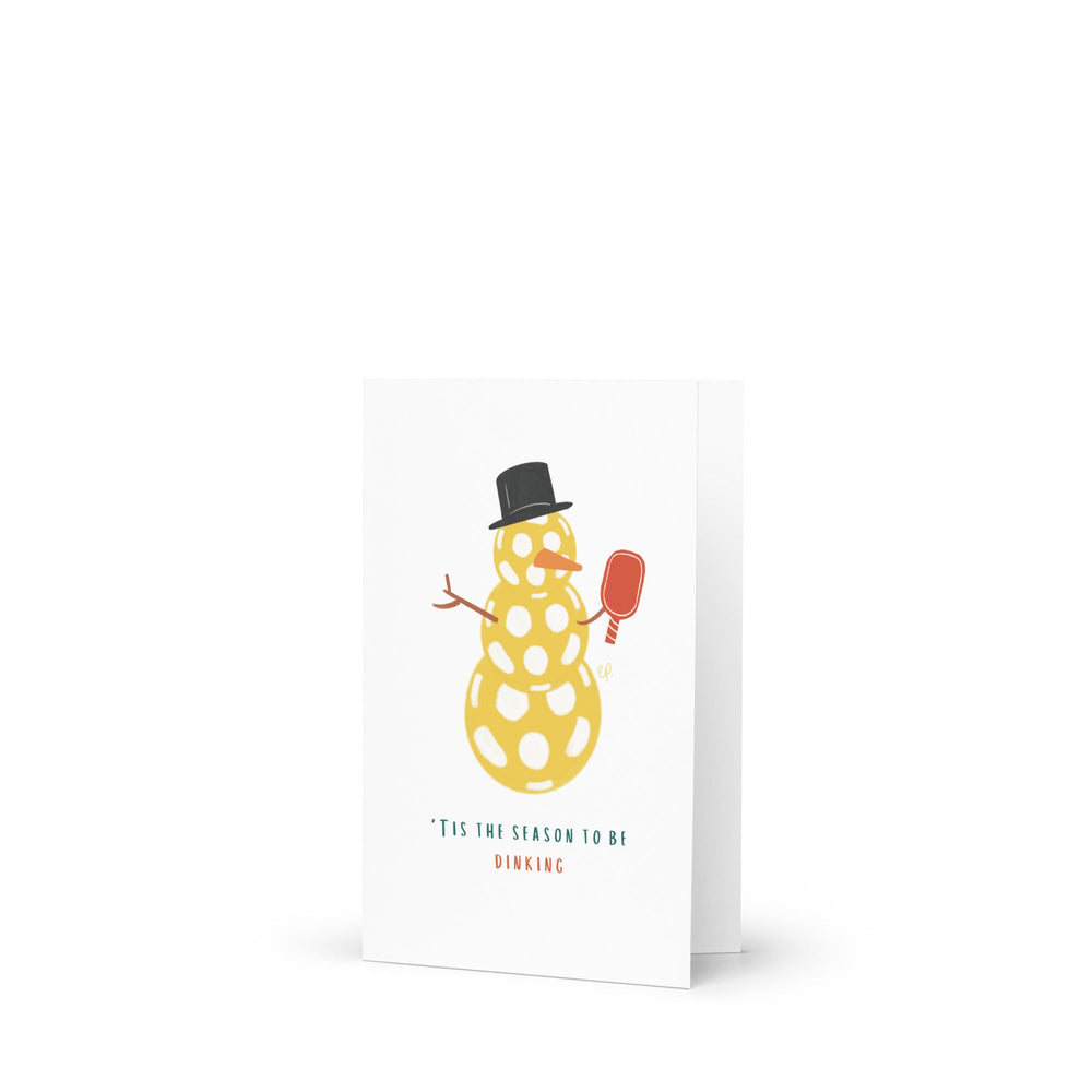 Snowman - Blank Greeting card - The Pickleball Gift Store